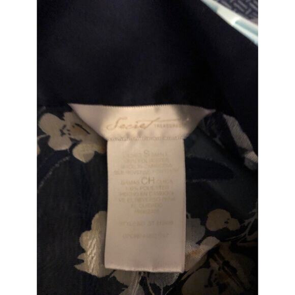 Secret Treasures Sheer Floral Blouse Sz Small Button Down Cottagecore Fairy - Picture 7 of 9